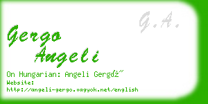 gergo angeli business card